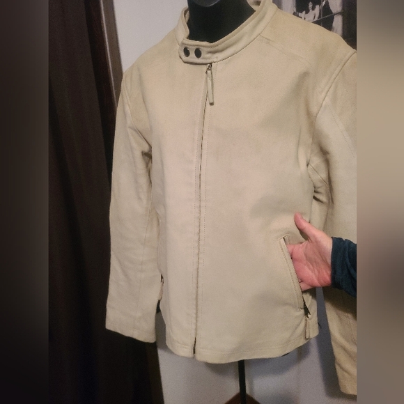Le Chateau Off-White Leather Jacket - Picture 2 of 12